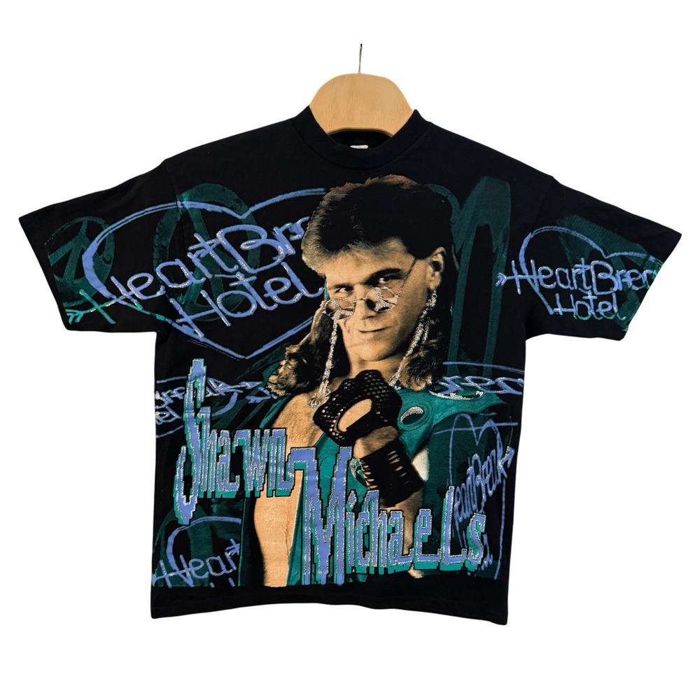 Vintage 1994 Shawn Michaels Heartbreak Hotel T-Shirt WWF WWE Black XL Rare 90s